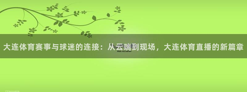 说球帝app官网：大连体育赛事与球迷的连接：从云端到现场，大连体育直播的新篇章